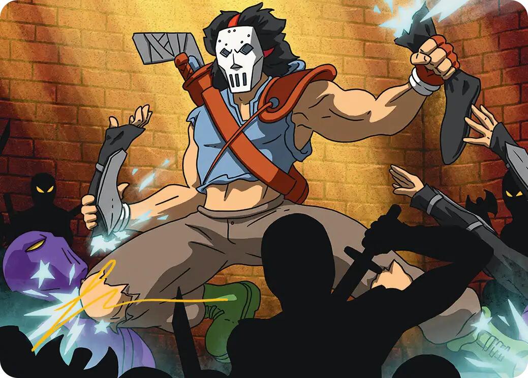 Casey Jones, Vigilante Art Card (Gold-Stamped Signature) [Teenage Mutant Ninja Turtles Art Series] | Exor Games Dartmouth