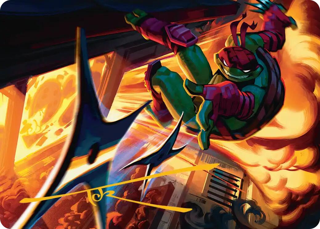 Storm of Steel Art Card (Gold-Stamped Signature) [Teenage Mutant Ninja Turtles Art Series] | Exor Games Dartmouth