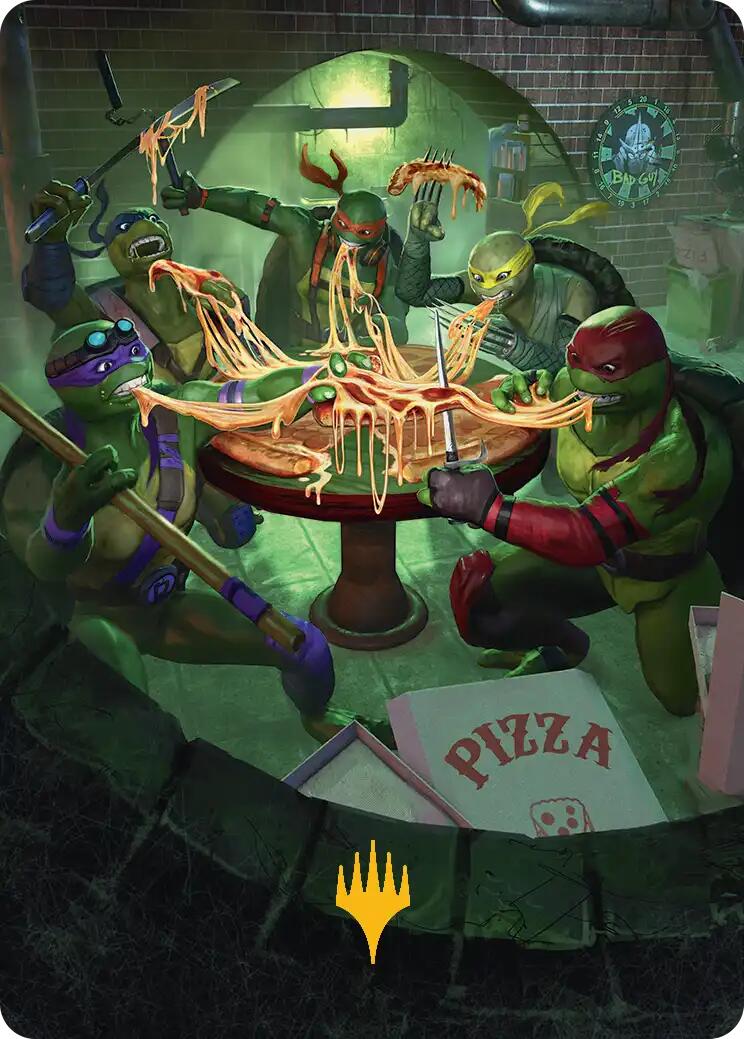 Food Chain Art Card (Gold-Stamped) [Teenage Mutant Ninja Turtles Art Series] | Exor Games Dartmouth