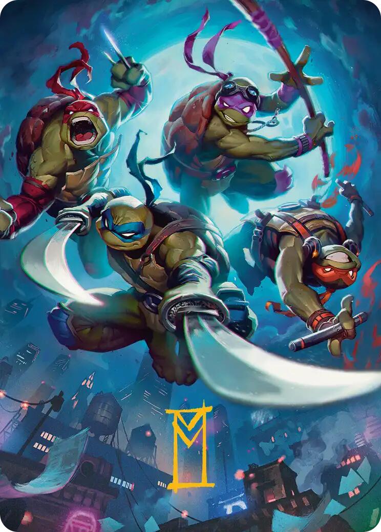 Heroes in a Half Shell Art Card (Gold-Stamped Signature) [Teenage Mutant Ninja Turtles Art Series] | Exor Games Dartmouth