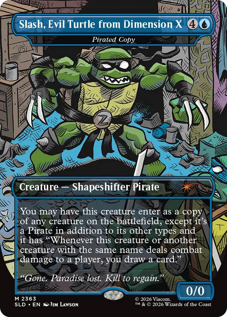 Slash, Evil Turtle from Dimension X - Pirated Copy [Secret Lair Drop Series] | Exor Games Dartmouth