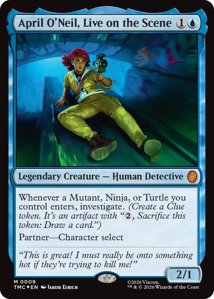 April O'Neil, Live on the Scene (Surge Foil) [Teenage Mutant Ninja Turtles Commander] | Exor Games Dartmouth