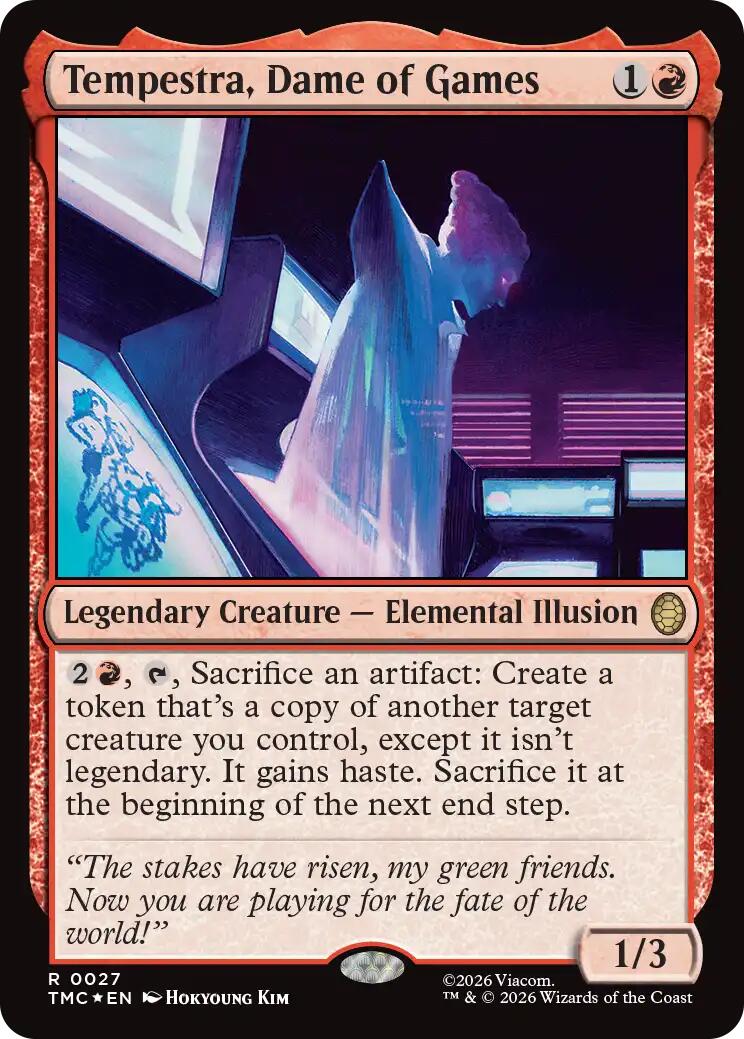 Tempestra, Dame of Games (Surge Foil) [Teenage Mutant Ninja Turtles Commander] | Exor Games Dartmouth