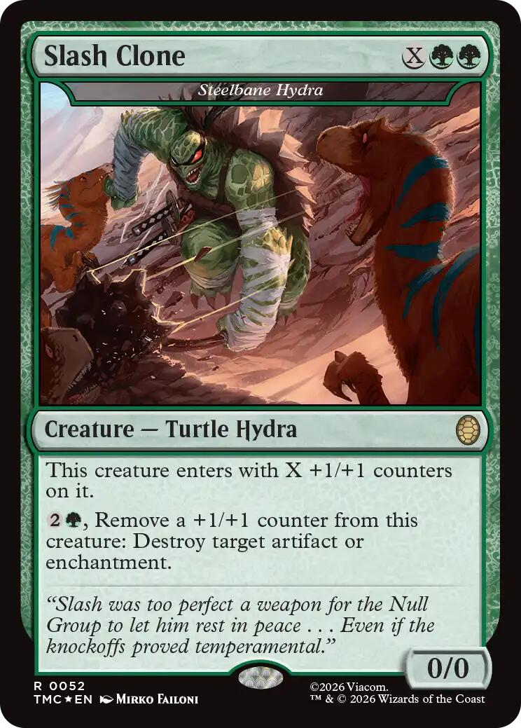 Slash Clone - Steelbane Hydra (Surge Foil) [Teenage Mutant Ninja Turtles Commander] | Exor Games Dartmouth