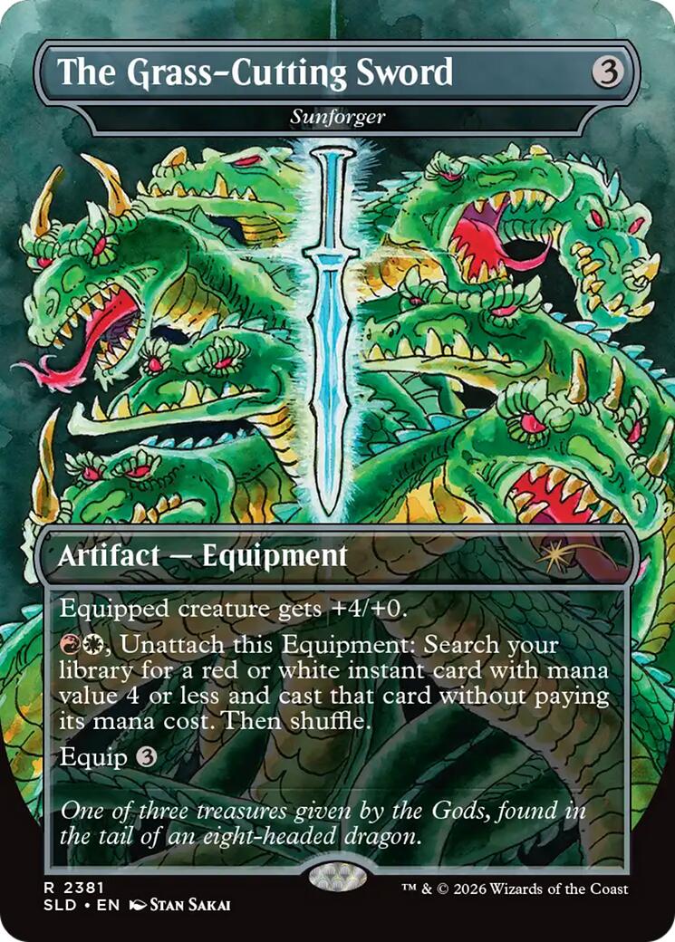 The Grass-Cutting Sword - Sunforger [Secret Lair Drop Series] | Exor Games Dartmouth