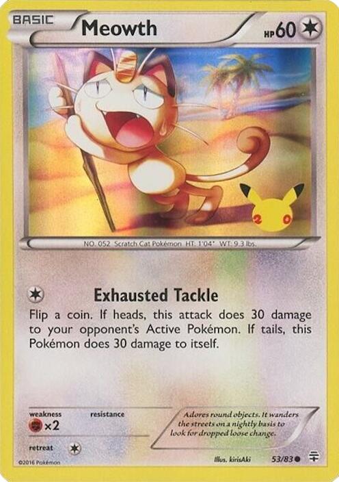 Meowth (053/083) - 53/83 (20th Anniversary) [Miscellaneous Cards] | Exor Games Dartmouth