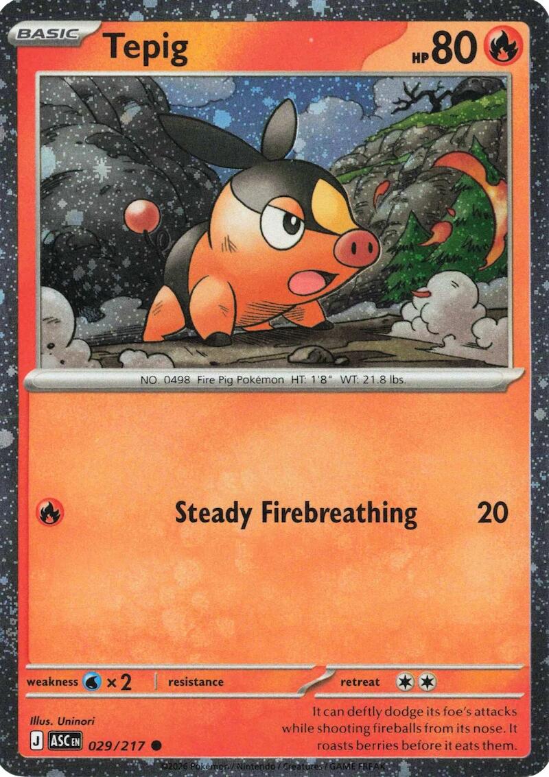 Tepig (029/217) (Cosmos Holo) [Miscellaneous Cards] | Exor Games Dartmouth