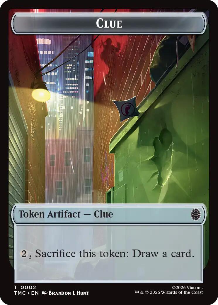 Clue // Rat Double-Sided Token [Teenage Mutant Ninja Turtles Commander Tokens] | Exor Games Dartmouth