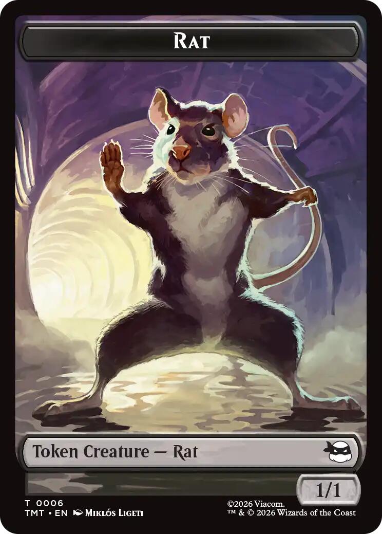 Rat // Copy Double-Sided Token [Teenage Mutant Ninja Turtles Tokens] | Exor Games Dartmouth