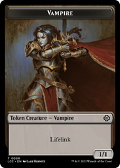 Vampire (0006) // Vampire Demon Double-Sided Token [The Lost Caverns of Ixalan Commander Tokens] | Exor Games Dartmouth