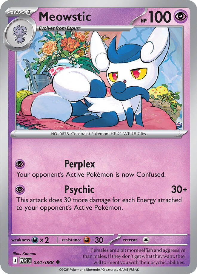 Meowstic (034/088) [Mega Evolution: Perfect Order] | Exor Games Dartmouth
