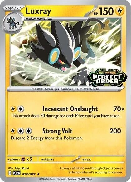 Luxray (028/088) (Perfect Order Stamped) [Miscellaneous Cards] | Exor Games Dartmouth