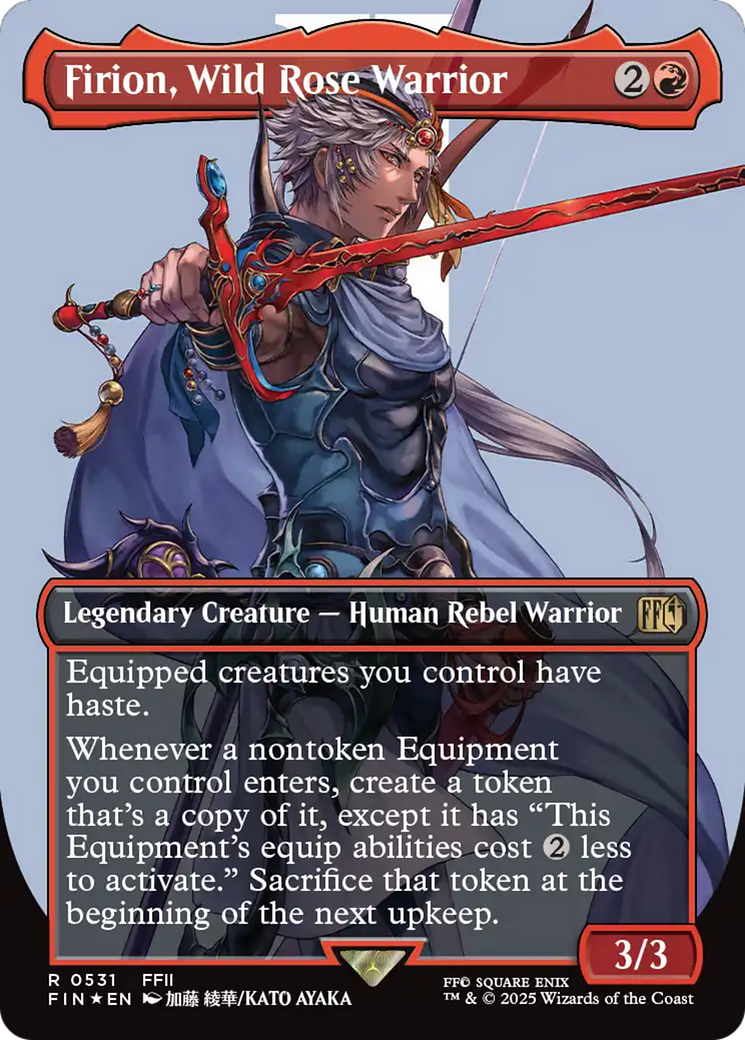 Firion, Wild Rose Warrior (Borderless) (Surge Foil) [FINAL FANTASY] | Exor Games Dartmouth
