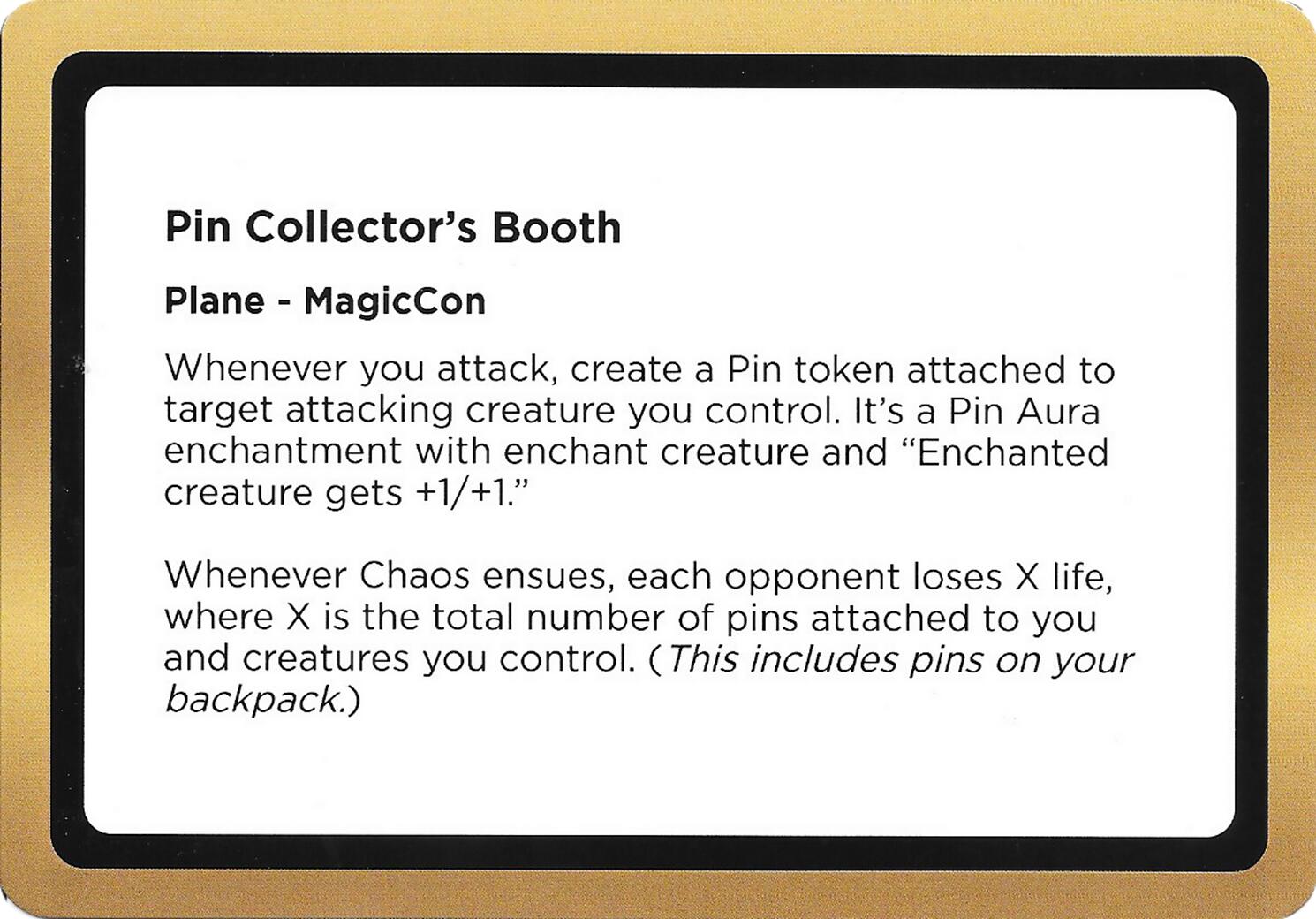 Pin Collector's Booth (Black Lotus Unknown Planechase) [Oversize Cards] | Exor Games Dartmouth