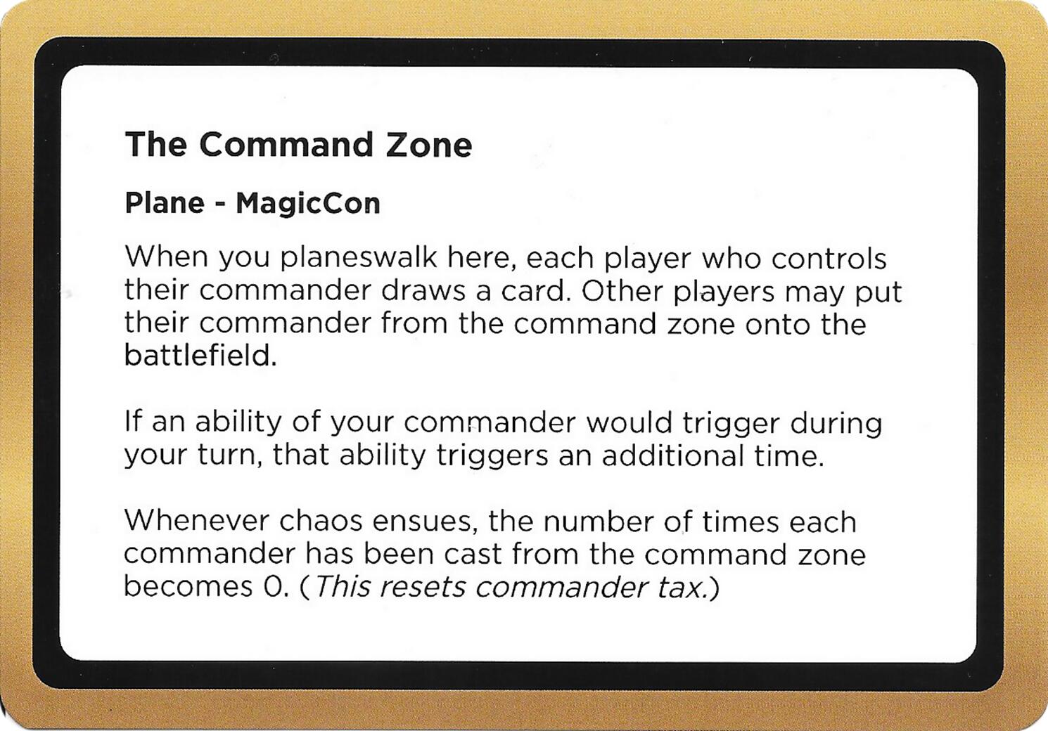 The Command Zone (Black Lotus Unknown Planechase) [Oversize Cards] | Exor Games Dartmouth