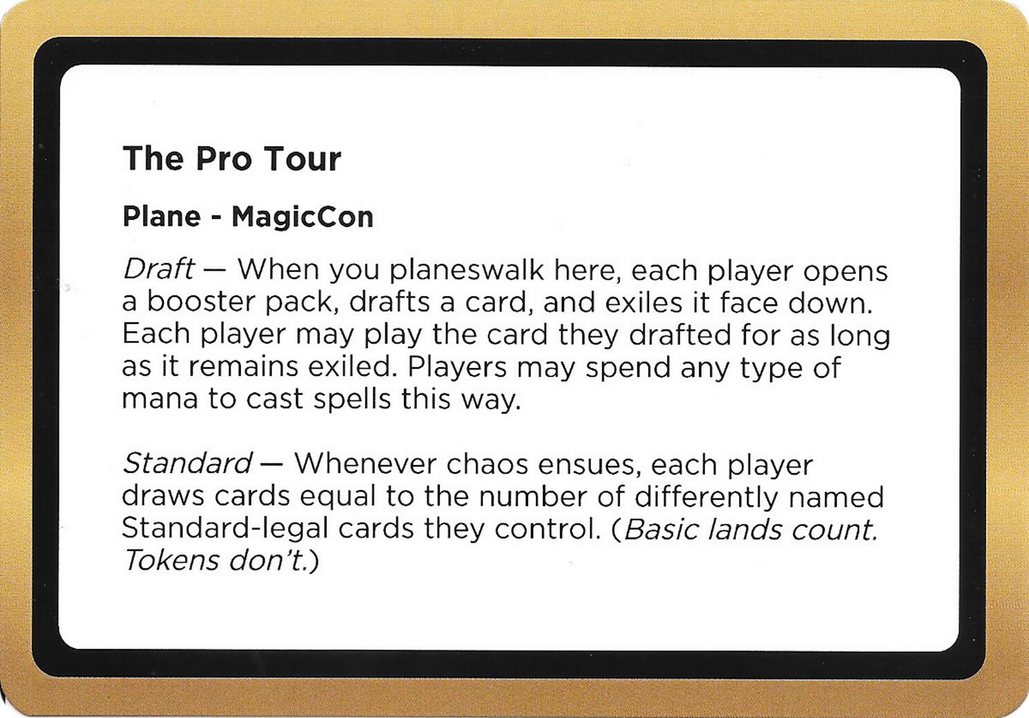 The Pro Tour (Black Lotus Unknown Planechase) [Oversize Cards] | Exor Games Dartmouth