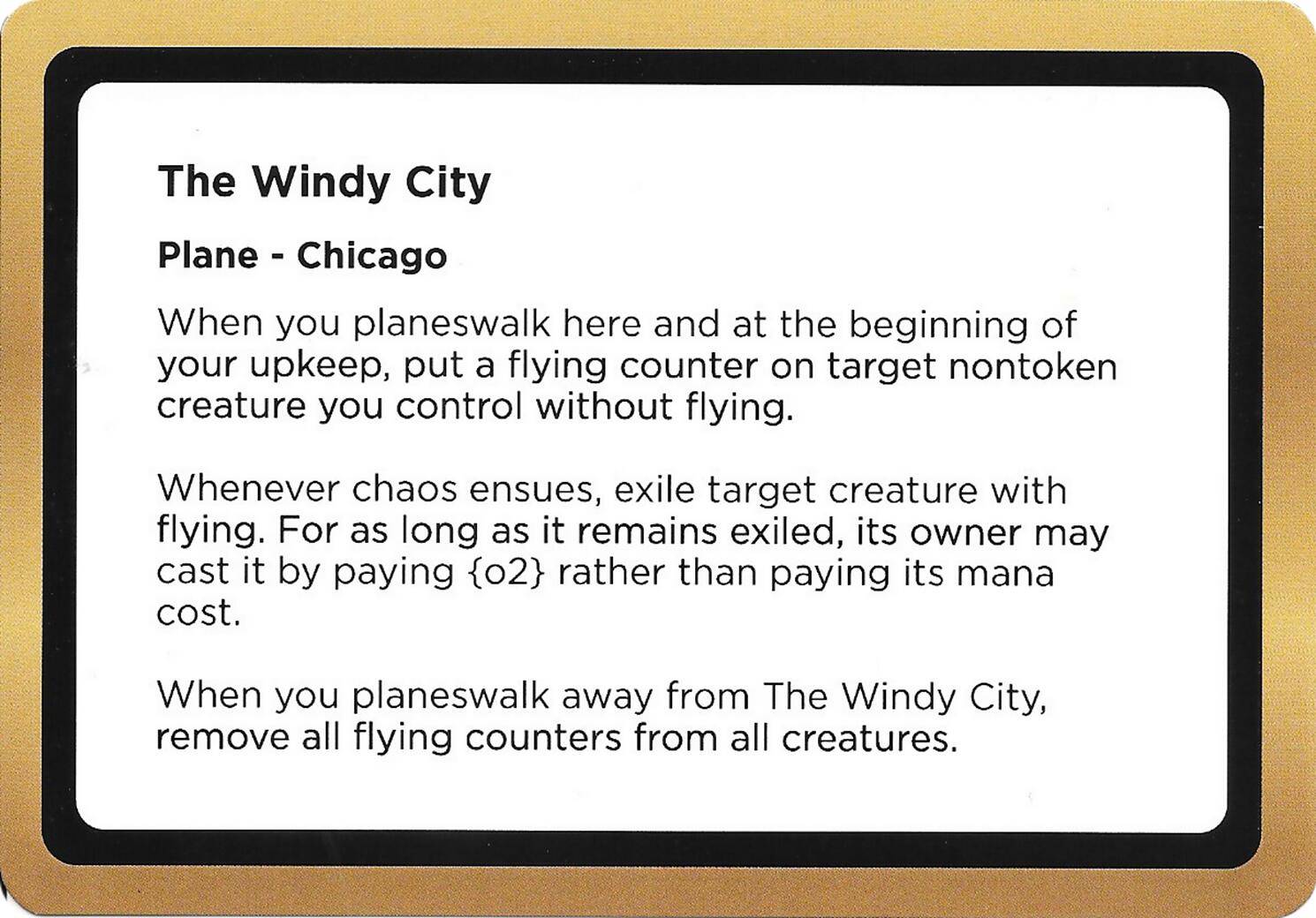 The Windy City (Black Lotus Unknown Planechase) [Oversize Cards] | Exor Games Dartmouth