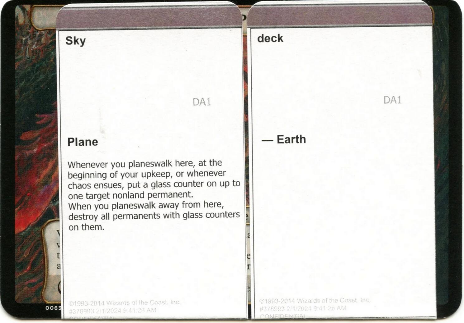 Sky Deck (Black Lotus Unknown Planechase) [Oversize Cards] | Exor Games Dartmouth