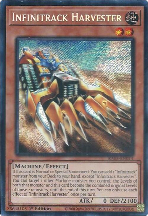 Infinitrack Harvester (Secret Rare) [RA05-EN014] Secret Rare | Exor Games Dartmouth