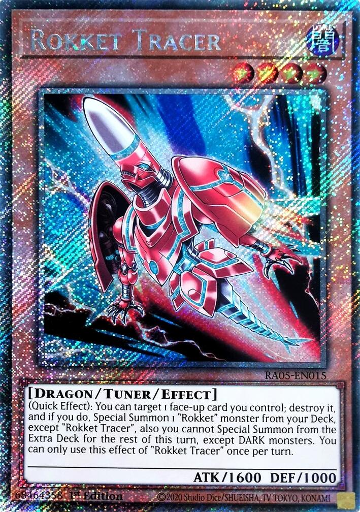 Rokket Tracer (Platinum Secret Rare) [RA05-EN015] Platinum Secret Rare | Exor Games Dartmouth