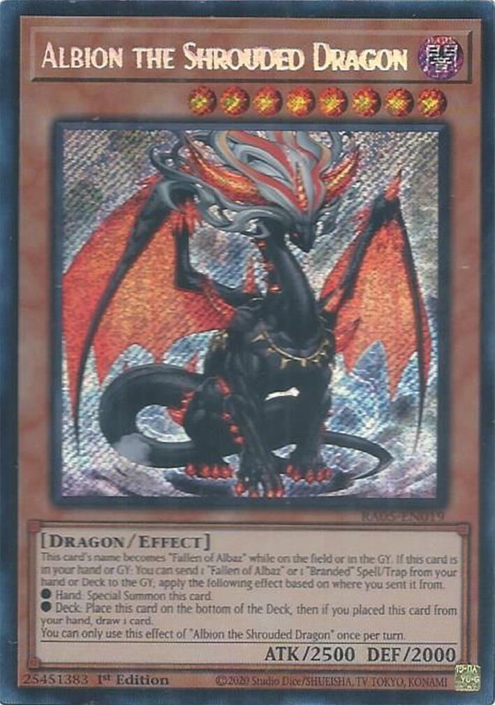 Albion the Shrouded Dragon (Secret Rare) [RA05-EN019] Secret Rare | Exor Games Dartmouth
