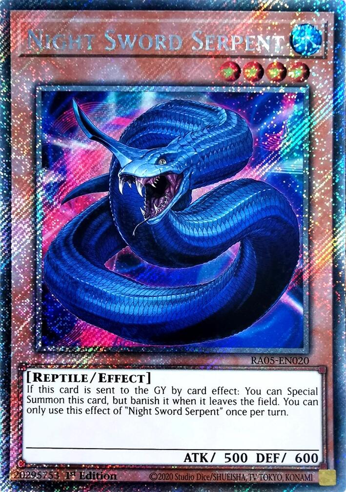 Night Sword Serpent (Platinum Secret Rare) [RA05-EN020] Platinum Secret Rare | Exor Games Dartmouth