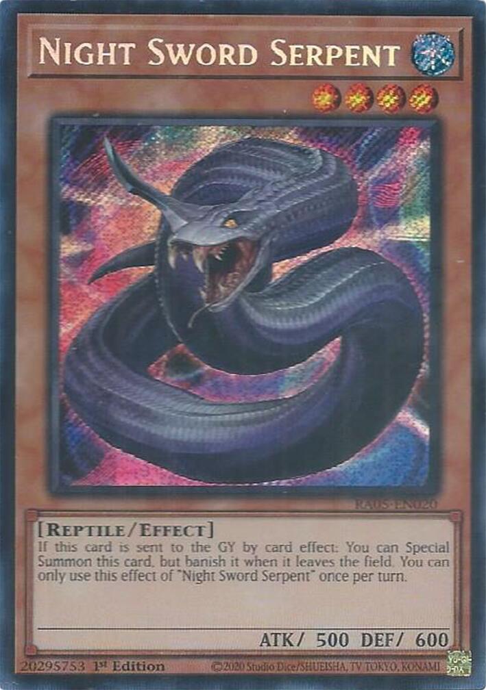 Night Sword Serpent (Secret Rare) [RA05-EN020] Secret Rare | Exor Games Dartmouth