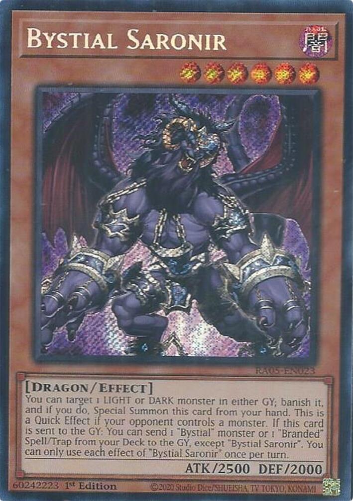 Bystial Saronir (Secret Rare) [RA05-EN023] Secret Rare | Exor Games Dartmouth