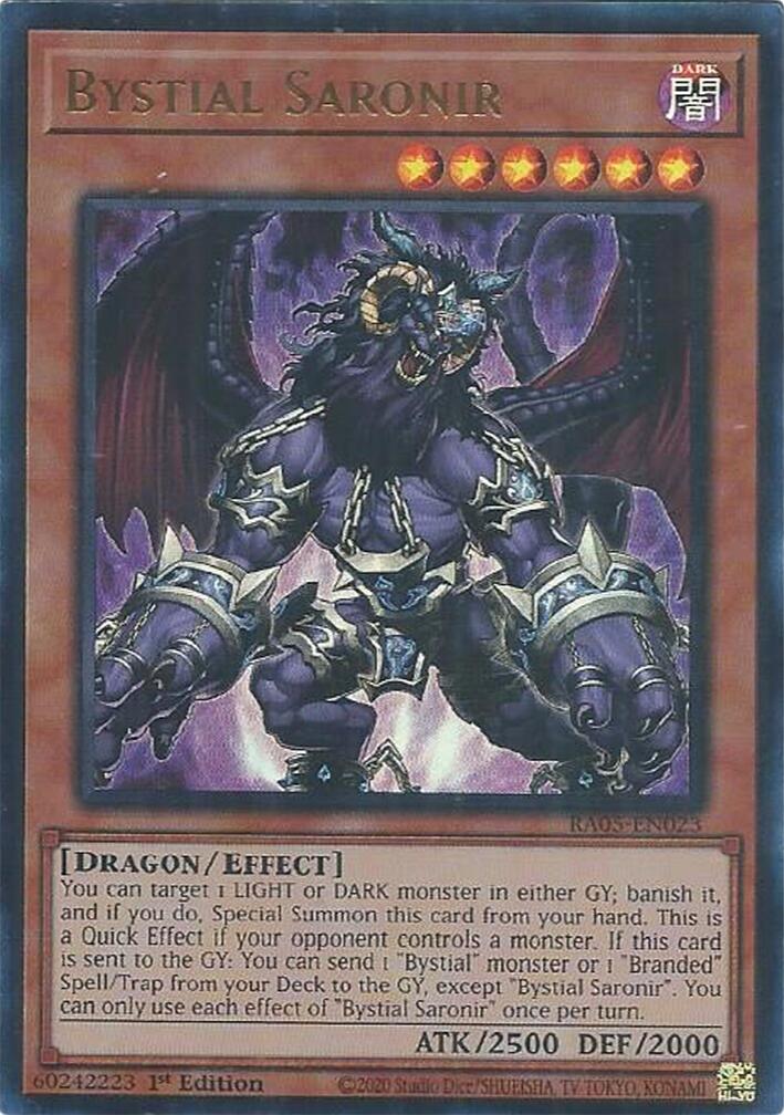 Bystial Saronir (Ultra Rare) [RA05-EN023] Ultra Rare | Exor Games Dartmouth