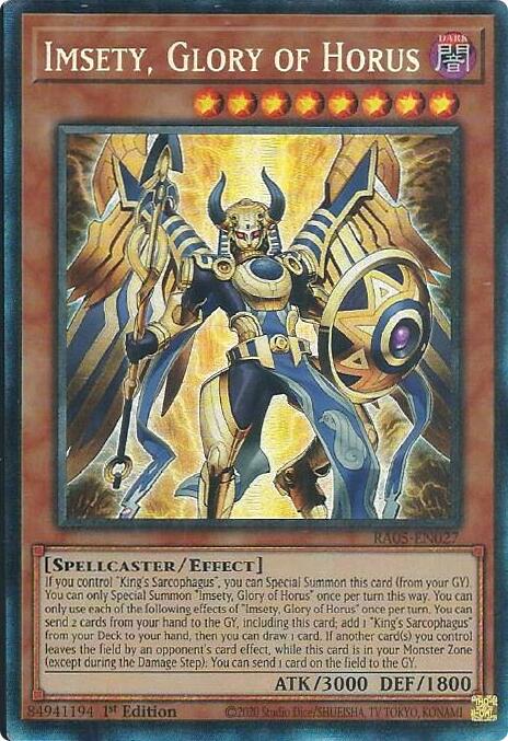 Imsety, Glory of Horus (Collector's Rare) [RA05-EN027] Collector's Rare | Exor Games Dartmouth