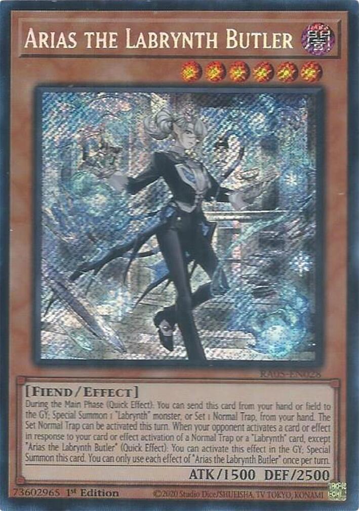 Arias the Labrynth Butler (Secret Rare) [RA05-EN028] Secret Rare | Exor Games Dartmouth