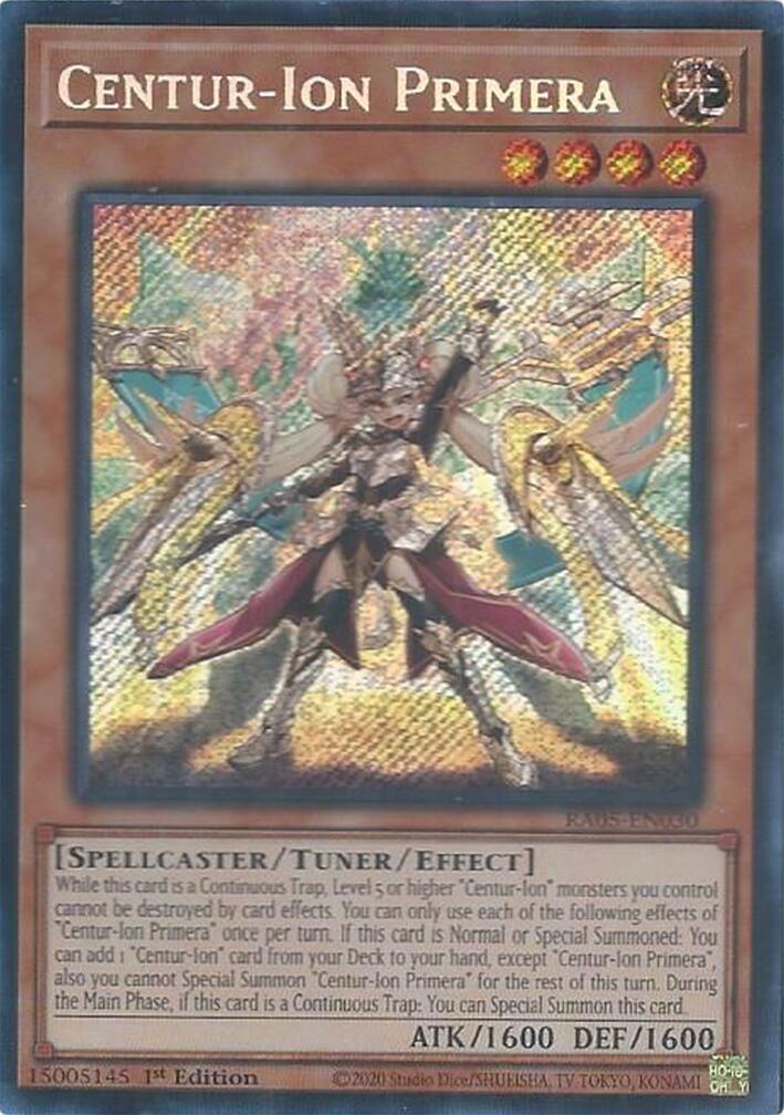 Centur-Ion Primera (Secret Rare) [RA05-EN030] Secret Rare | Exor Games Dartmouth