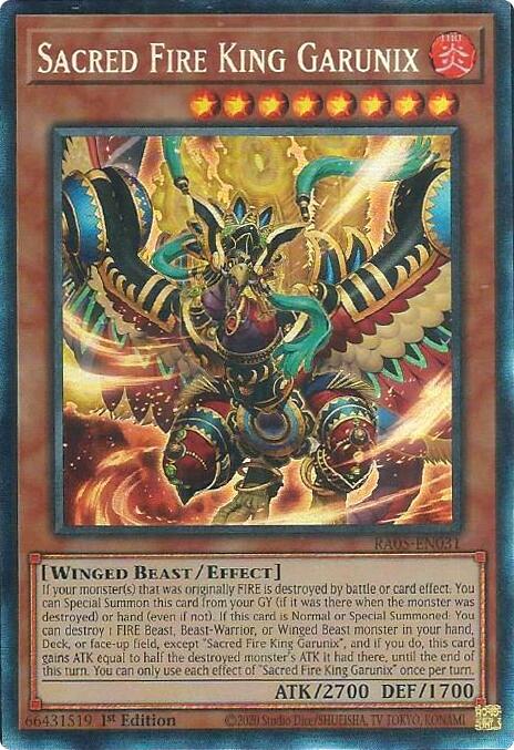 Sacred Fire King Garunix (Collector's Rare) [RA05-EN031] Collector's Rare | Exor Games Dartmouth