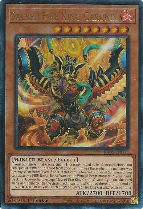 Sacred Fire King Garunix (Ultimate Rare) [RA05-EN031] Ultimate Rare | Exor Games Dartmouth