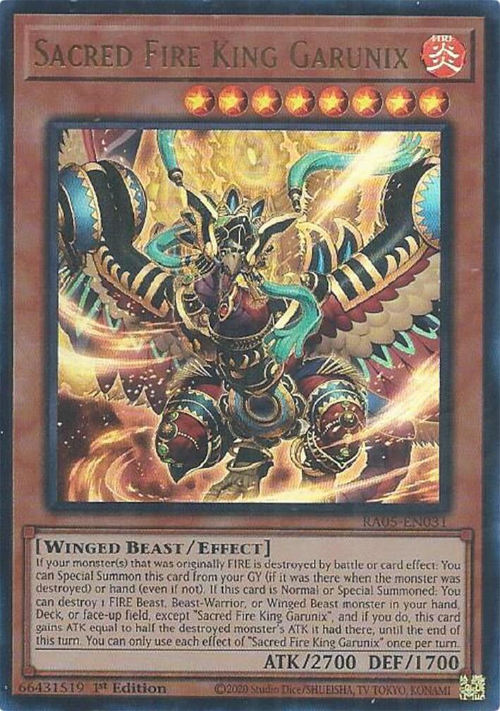 Sacred Fire King Garunix (Ultra Rare) [RA05-EN031] Ultra Rare | Exor Games Dartmouth