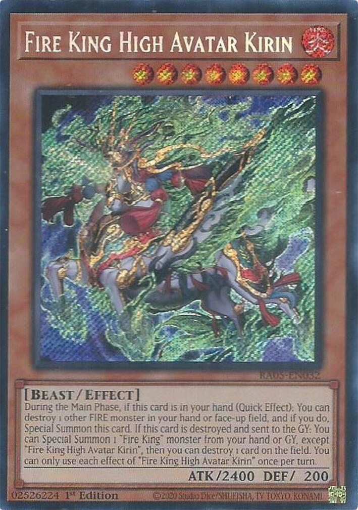Fire King High Avatar Kirin (Secret Rare) [RA05-EN032] Secret Rare | Exor Games Dartmouth