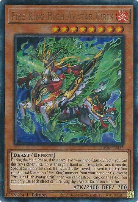 Fire King High Avatar Kirin (Ultimate Rare) [RA05-EN032] Ultimate Rare | Exor Games Dartmouth
