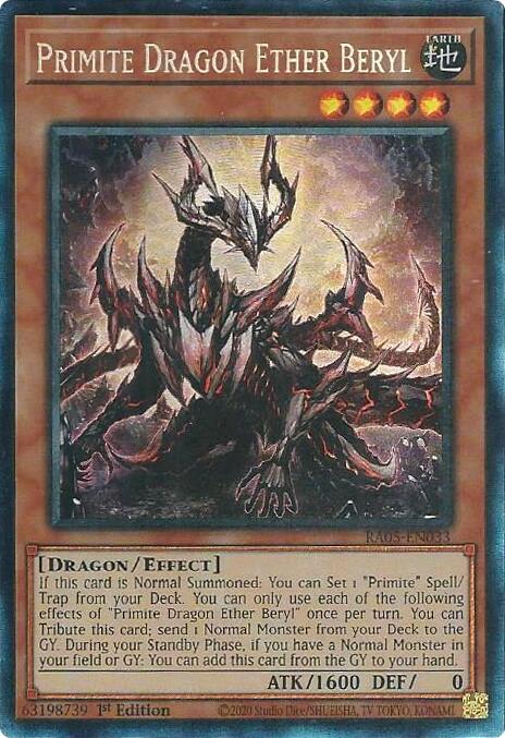 Primite Dragon Ether Beryl (Collector's Rare) [RA05-EN033] Collector's Rare | Exor Games Dartmouth