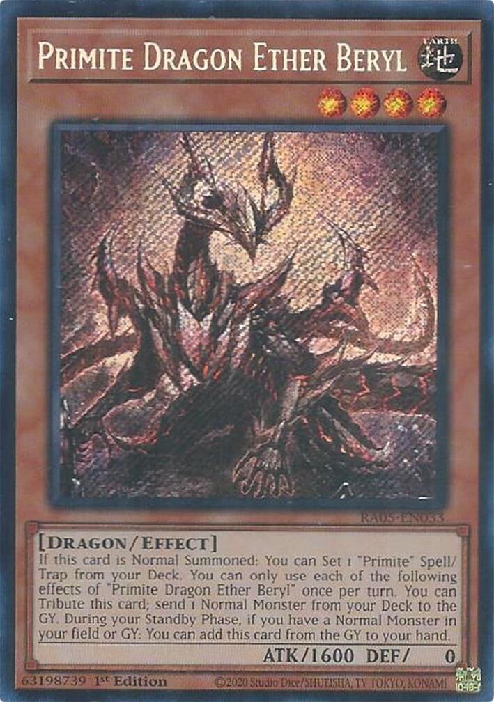 Primite Dragon Ether Beryl (Secret Rare) [RA05-EN033] Secret Rare | Exor Games Dartmouth