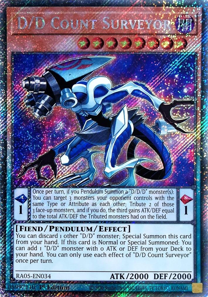 D/D Count Surveyor (Platinum Secret Rare) [RA05-EN034] Platinum Secret Rare | Exor Games Dartmouth