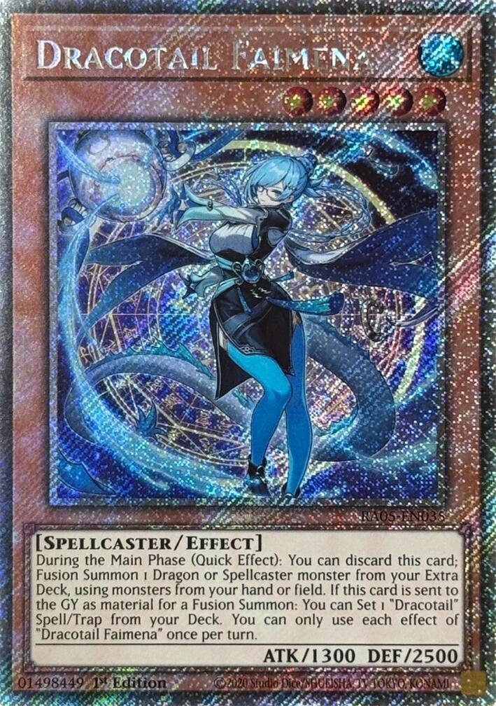 Dracotail Faimena (Platinum Secret Rare) [RA05-EN035] Platinum Secret Rare | Exor Games Dartmouth