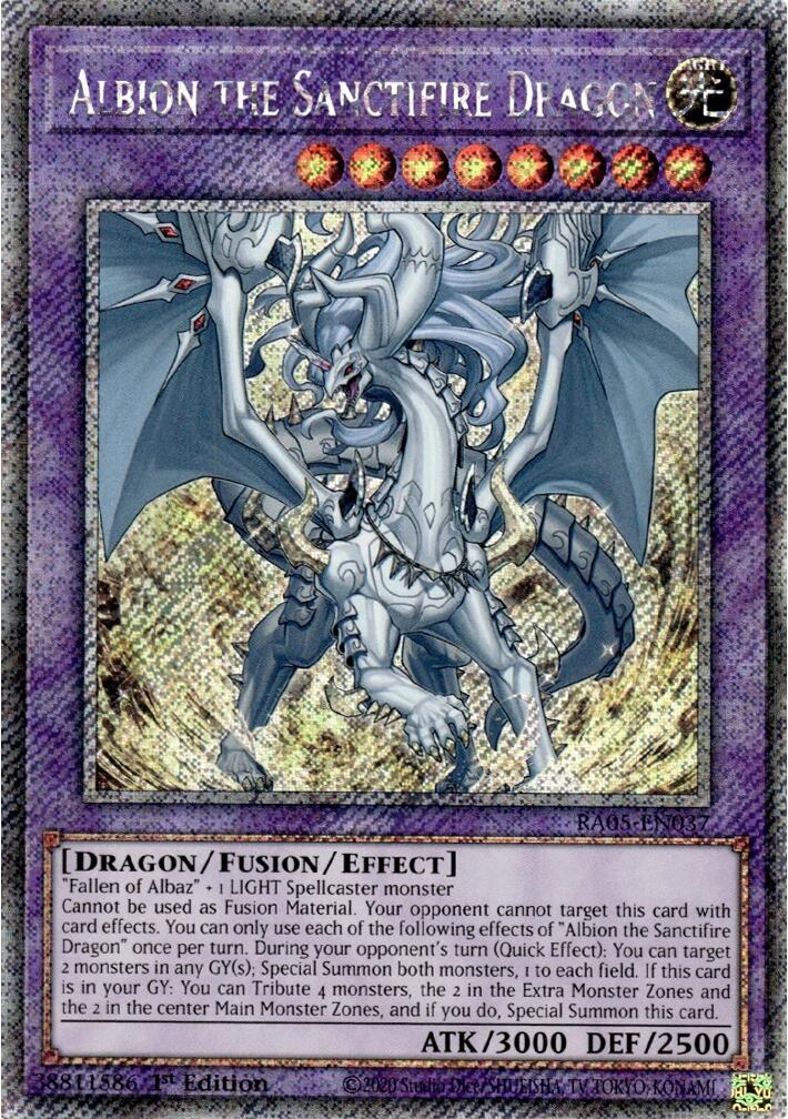 Albion the Sanctifire Dragon (Platinum Secret Rare) [RA05-EN037] Platinum Secret Rare | Exor Games Dartmouth