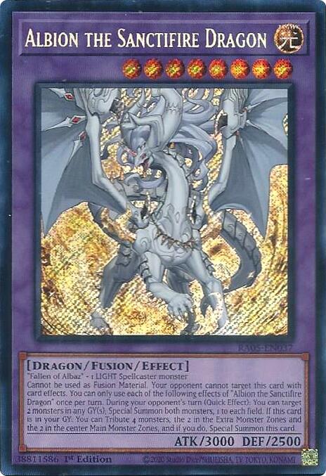 Albion the Sanctifire Dragon (Secret Rare) [RA05-EN037] Secret Rare | Exor Games Dartmouth