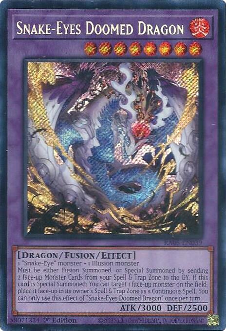 Snake-Eyes Doomed Dragon (Secret Rare) [RA05-EN039] Secret Rare | Exor Games Dartmouth
