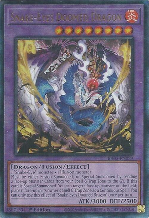 Snake-Eyes Doomed Dragon (Ultimate Rare) [RA05-EN039] Ultimate Rare | Exor Games Dartmouth
