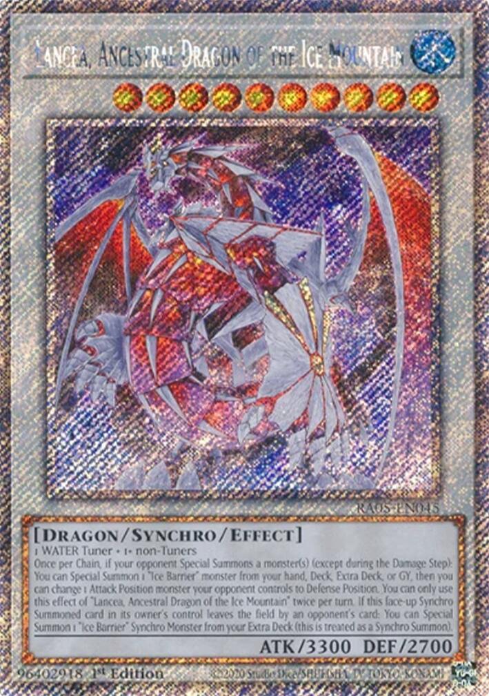 Lancea, Ancestral Dragon of the Ice Mountain (Platinum Secret Rare) [RA05-EN045] Platinum Secret Rare | Exor Games Dartmouth