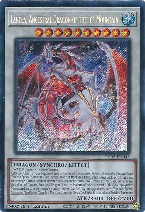 Lancea, Ancestral Dragon of the Ice Mountain (Secret Rare) [RA05-EN045] Secret Rare | Exor Games Dartmouth