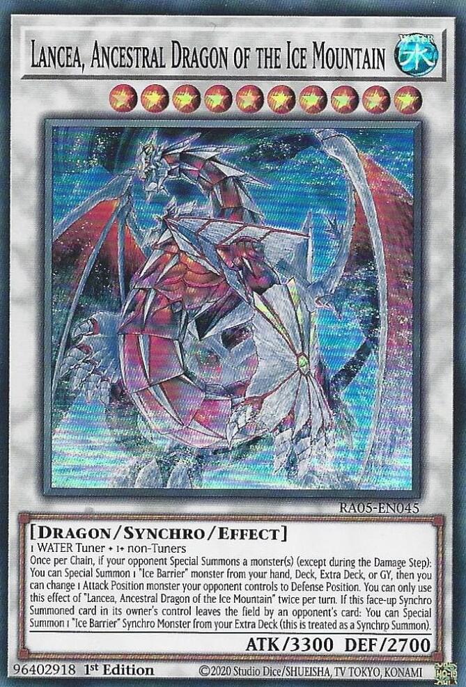Lancea, Ancestral Dragon of the Ice Mountain [RA05-EN045] Super Rare | Exor Games Dartmouth
