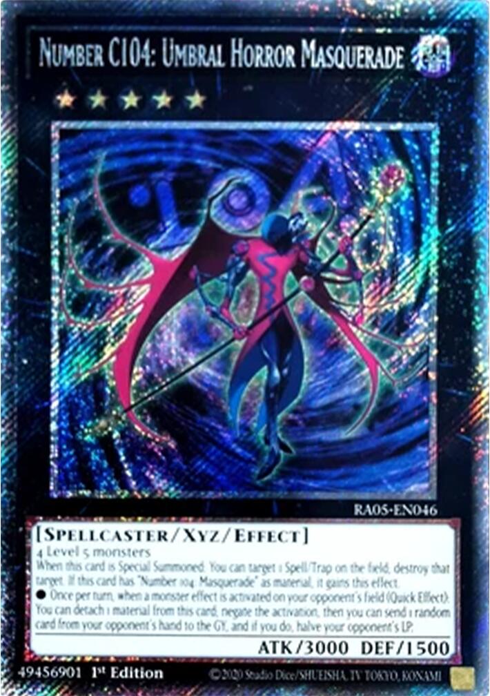 Number C104: Umbral Horror Masquerade (Platinum Secret Rare) [RA05-EN046] Platinum Secret Rare | Exor Games Dartmouth