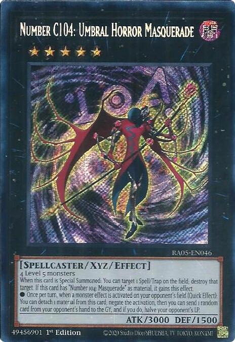 Number C104: Umbral Horror Masquerade (Secret Rare) [RA05-EN046] Secret Rare | Exor Games Dartmouth